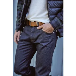 1083 JEANS AJUSTE 103 Coton Bio Superselvedge Indigo Brut Homme Paiement sécurisé 22