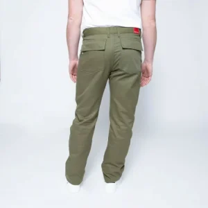 boutiqued en ligne 1083 JEANS DROIT 121 POCHES PLAQUEES Coton Bio Denimoriginal Uni Kaki Homme 15