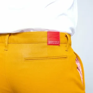 1083 CHINO AJUSTE 163 Coton Bio Filidenim Flex Uni Moutarde Homme marque pas cher en ligne 17