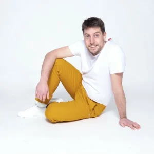1083 CHINO AJUSTE 163 Coton Bio Filidenim Flex Uni Moutarde Homme marque pas cher en ligne 21