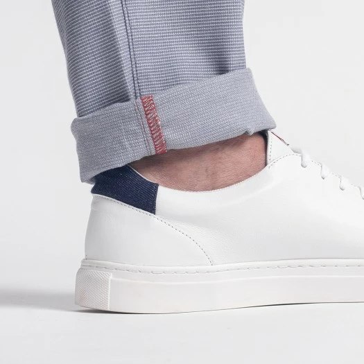 1083 CHINO CAROTTE 168 Coton Bio Pique Flex Bleu Homme acheter en ligne 7