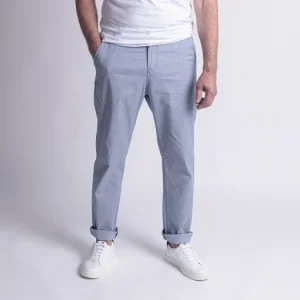1083 CHINO CAROTTE 168 Coton Bio Pique Flex Bleu Homme acheter en ligne 10