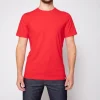 dernières 1083 T-SHIRT DROIT 304 UNI Coton Bio Rouge Homme 23