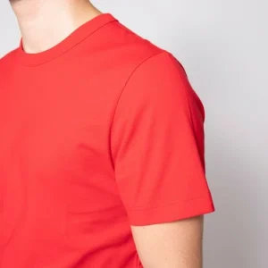 dernières 1083 T-SHIRT DROIT 304 UNI Coton Bio Rouge Homme 16