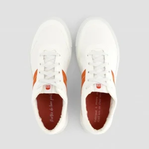 1083 SNEAKERS BASSES 903 Coton Bio Blanc/vermillon Unisexe Authentic Original licence 12