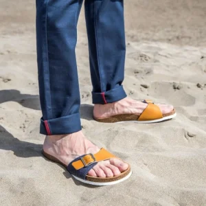 1083 SANDALES 922 Coton Bio Cuir Superdenim/camel Unisexe offre spéciale 16